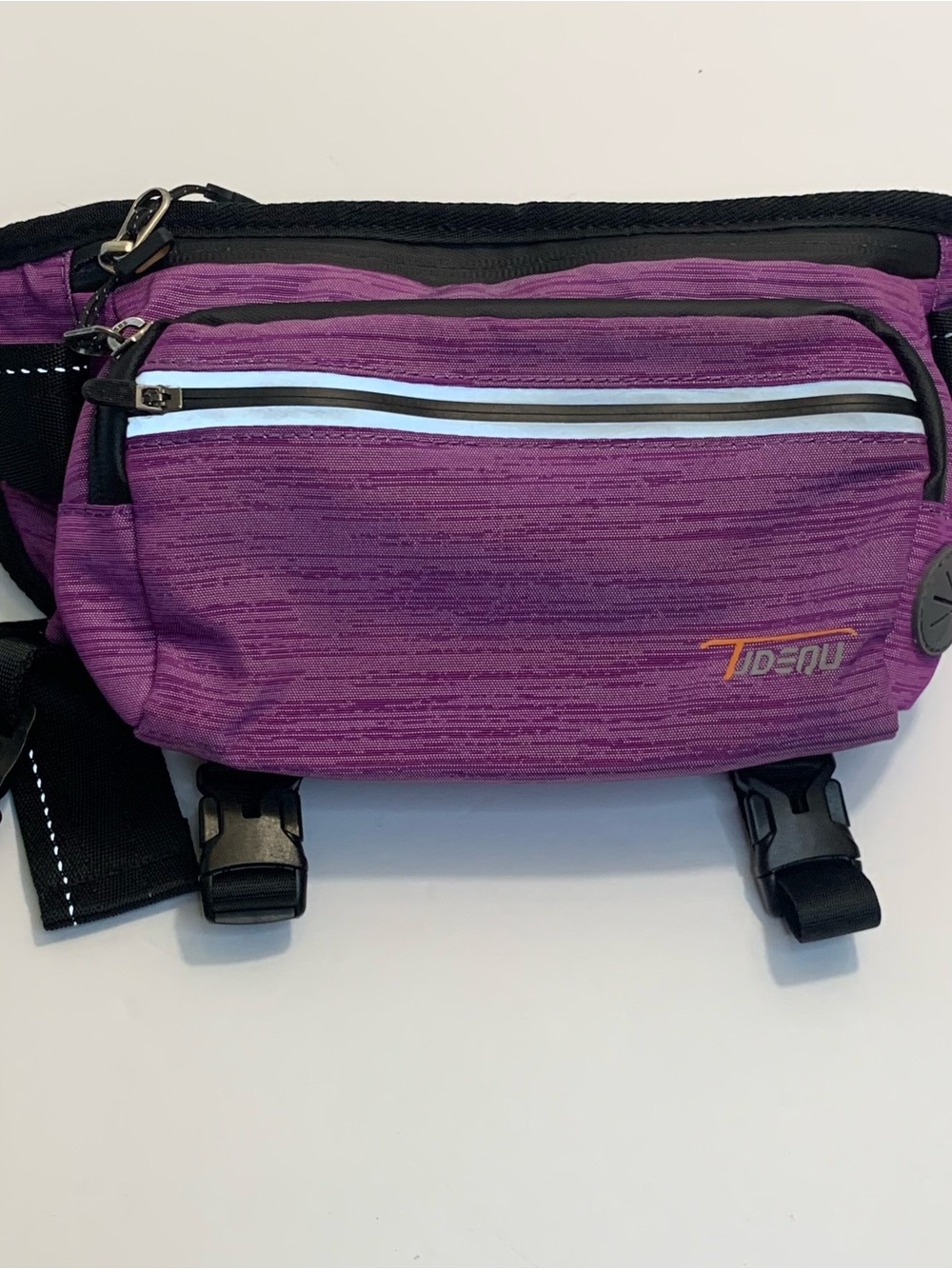 Tudequ Fanny Pack Unisex Waist Pack Adjustable Straps Multiple Pockets Purple